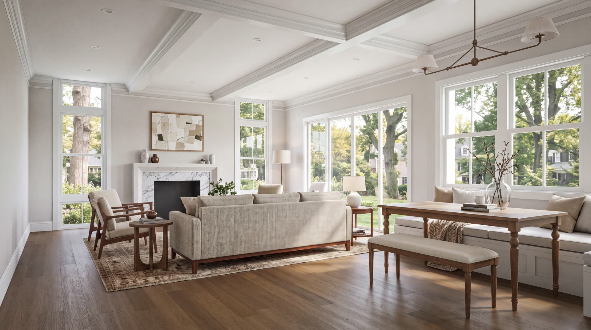 Family Room rendering, 5401 Moorland Lane
